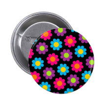 Blumen-Power Anstecknadelbuttons