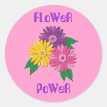 Blumen-Power-Aufkleber