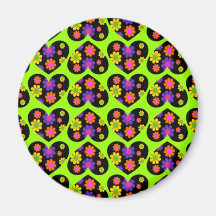 Blumen-Power-Herzen Magnets