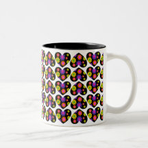 Blumen-Power-Herzen Tee Haferl