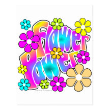 Blumen-Power Postkarte