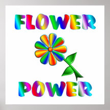 Blumen-Power-Retro Plakat