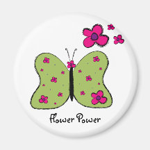 Blumen-Power-Schmetterlingsmagnet Magnete