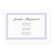 BlumenBaby-Register-Karte - Baby-Flieder Visitenkarte