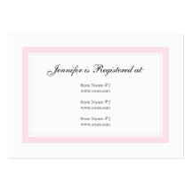 BlumenBaby-Register-Karte - Baby-Rosa Visitenkarten Vorlage