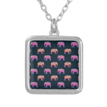 Blumenelefant-niedliches Girly Muster Schmuck