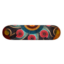 Blumenfarbabstrakter vektorkunstSkateboard Personalisierte Skateboards