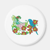 Blumenfee flower fairy kühlschrankmagnet