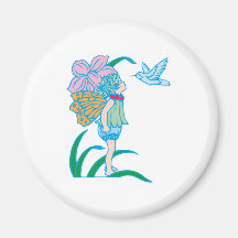Blumenfee flower fairy kühlschrankmagnet