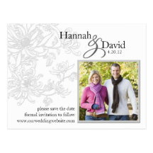 Blumenfoto-Save the Date Postkarte