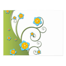 Blumenhintergrund Postkarte