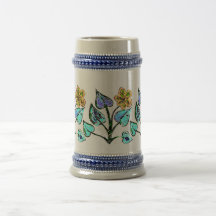 Blumenillustration Kaffeetassen