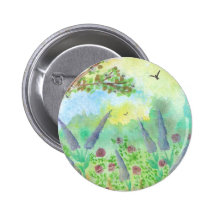 Blumenlandschaft Anstecknadelbuttons