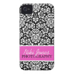 Blumenrosa des damast-| iPhone 4 Case-Mate hülle