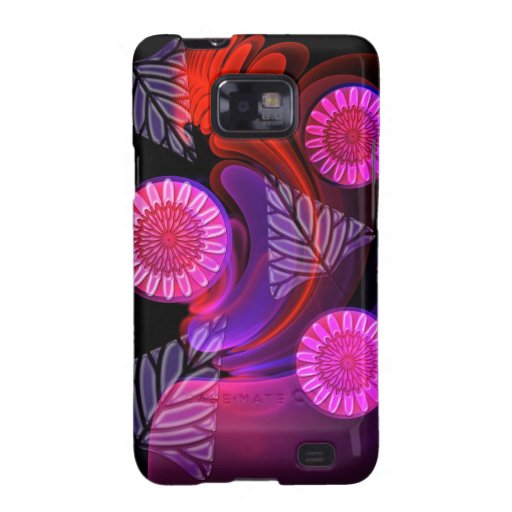 Blumensamsungs-Galaxiekasten Neon-Blumen Samsung Galaxy SII Cover