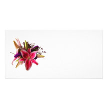 Blumenstrauß mit Stargazer-Lilien Fotogrußkarten