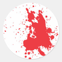 Blut Runde Aufkleber