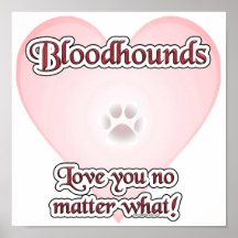 Bluthund-Liebe Sie egal was Plakat