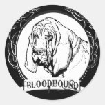Bluthund-T-Shirt Runde Aufkleber