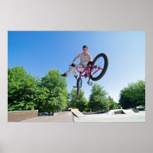 BMX Fahrrad-Bremsungs-Schwanzpeitsche Posterdrucke