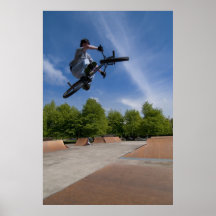 BMX Fahrrad-Bremsungs-Tischplatte Posterdrucke