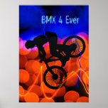 BMX in den hellen Kristallen und im Blitz Plakatdrucke