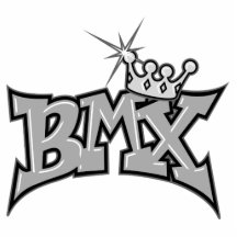 BMX Königtext-Entwurf Grayscale Photofiguren