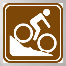 BMX Landstraßen-Zeichen Plakat