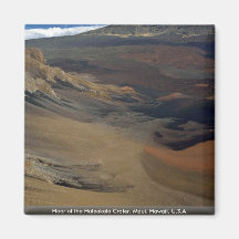 Boden des Haleakala Kraters, Maui, Hawaii, USA Kühlschrankmagnet