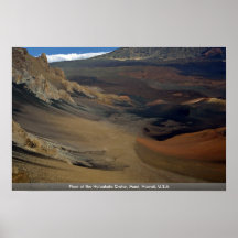 Boden des Haleakala Kraters, Maui, Hawaii, USA Plakat