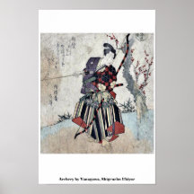 Bogenschießen durch Yanagawa, Shigenobu Ukiyoe Plakate