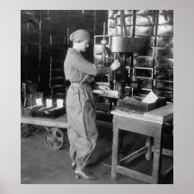 Bohrenpatronen der Munitions-WW1: 1910s Posterdruck