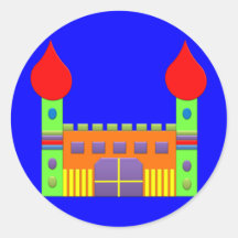 Bonbon-Fantasie-Magie Castell Runde Sticker