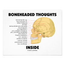 Boneheaded Gedanken-Innere (Anatomie-Spaß) Personalisierte Einladung