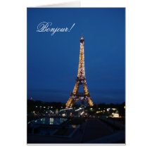 Bonjour! Grußkarte