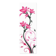 Bookmarker-Mit Blumen Visitenkarten Vorlage
