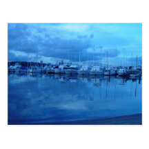 Boote und Reflexionen an königlichem Perth-Yachtcl Postkarte