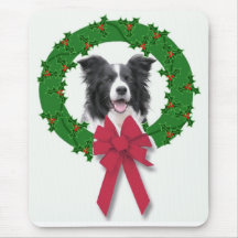 Border-Collie-Weihnachten Mousepad