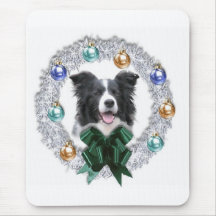 Border-Collie-Weihnachten Mousepad