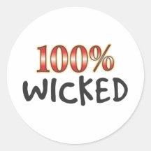 Böse 100 Prozent Runde Sticker