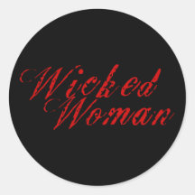Böse Frau Runder Sticker