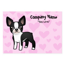 Boston-Terrier-Liebe Visitenkartenvorlagen