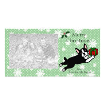 Boston-Terrier-WeihnachtsCartoon-Fotokarten