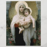 Bouguereaus der Madonna der Rosen (1903) Vollfarbige Flyer