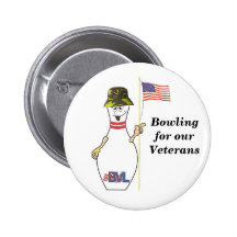 Bowling für unsere Veterane Anstecknadel