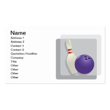 Bowling Visitenkarten Vorlage