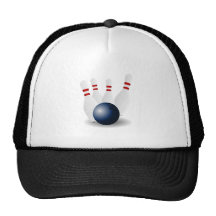 Bowlings-Ball und Stifte Baseballcap