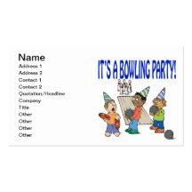 Bowlings-Party Visitenkarte