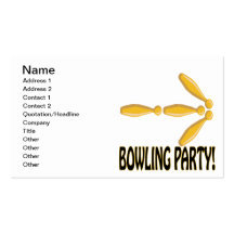 Bowlings-Party Visitenkartenvorlagen