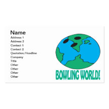 Bowlings-Welt Visitenkartenvorlage